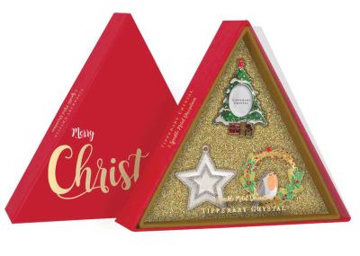 Tipperary Crystal Sparkle Christmas Decorations (Tree Frame, Star & Robin)