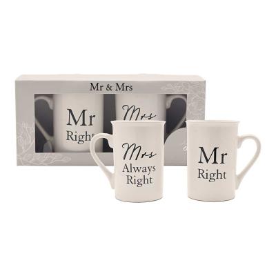 Amore 2 piece Mug Set - Mr Right - Mrs Always Right