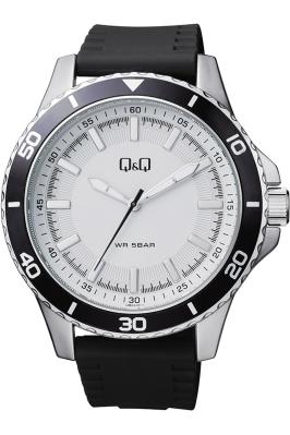 Q&Q Gents Wristwatch - Black/Silver