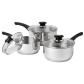 Russell Hobbs 3 Piece Saucepan with Pouring Lip