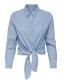 Only Lecey Knot Shirt Blue 