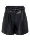 Only Heidi Faux Leather Shorts - Black