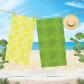 Embossed Jacquard Beach Towel - Green