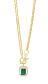 Absolute 2-Way Chain with Rectangle Pendant - Emerald /Gold