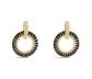 Absolute Open Circle Earrings - Gold/Jet