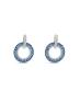 Absolute Open Circle Earrings - Silver/Midnight Blue