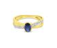 9ct Yellow Gold Sph Twist Ring